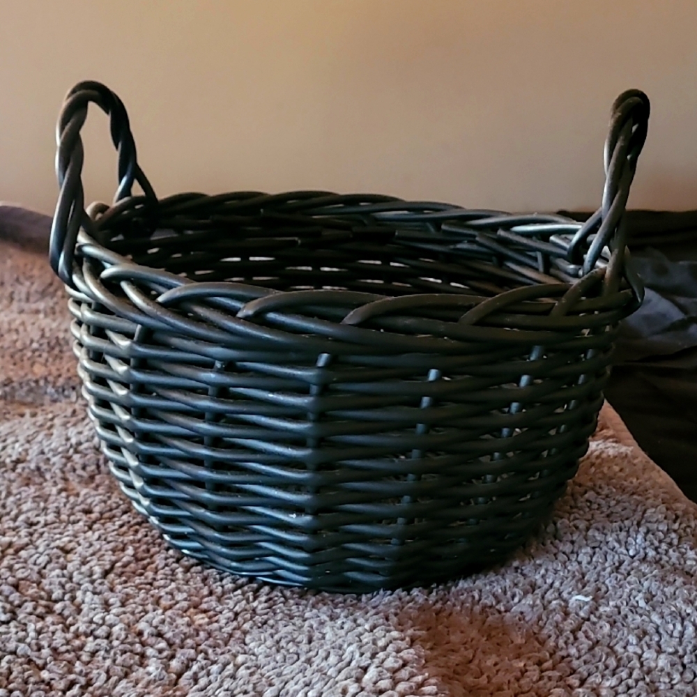 Elegant Black Woven Basket